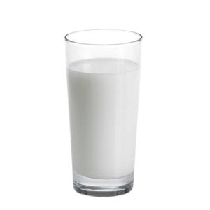 a glass of milk with white background