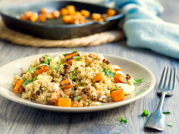 Home made roasted cauliflower,butternut squash and quinoa salad