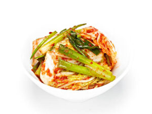 Kimchi on White Background. Shot with Hasselblad.