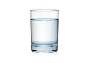 Glass of water isolated on white background